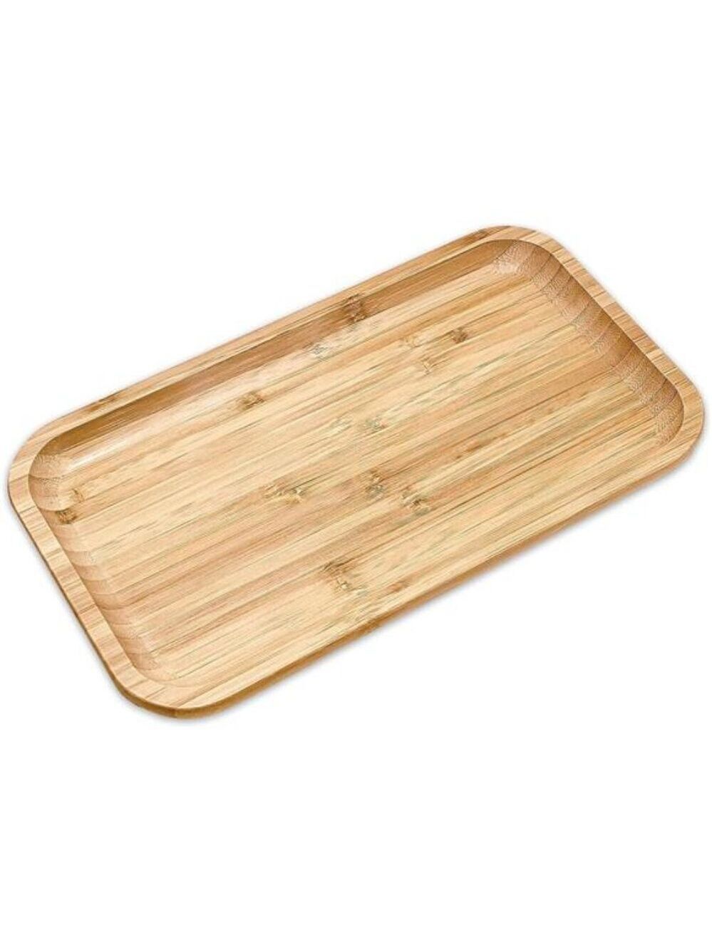Bamboo Serving Tray Rectangular Natural Minimalist Coffee Tea Food Kitchen Decor